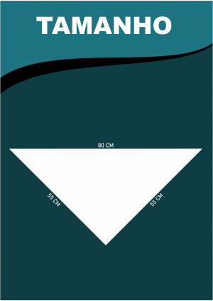 Bandana Poliéster 180 fios 80x40 - Triangular 4x0 - Colorida  Triangular 