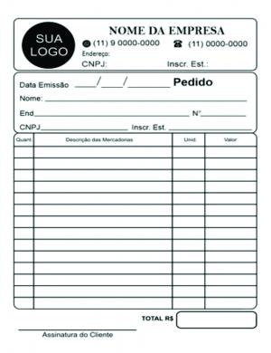 Talão de Pedido Office 75g 14x21 cm 1x0 / 4x0   